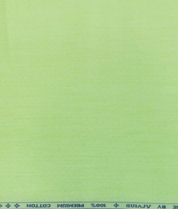 Arvind Lime Green 100% Premium Cotton Self Dotted Structured Shirt Fabric (1.60 M)