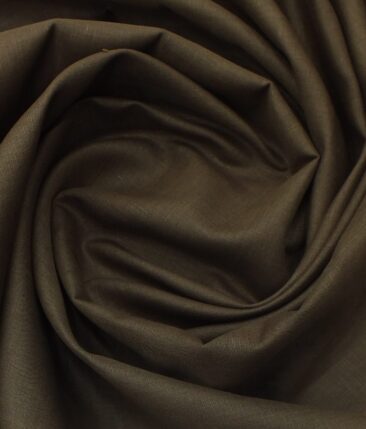 Arvind Dark Brown 50% Linen + 50% Cotton Solid Shirt Fabric (1.60 M)