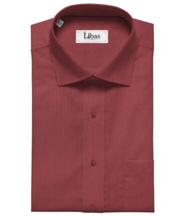Bombay Rayon Blush Red 100% Giza Cotton Self Striped Shirt Fabric (1.60 M)