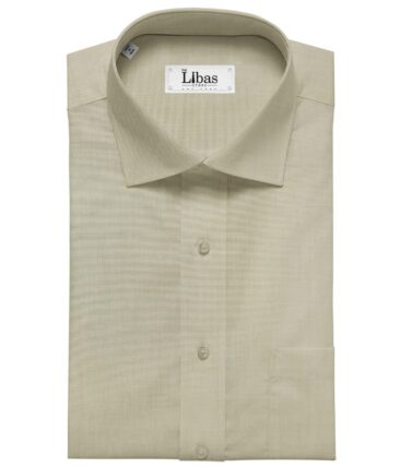 BVM Light Beige 100% Premium Cotton Fil-a-Fil Shirt Fabric (1.60 M)