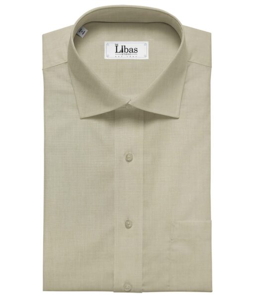BVM Light Beige 100% Premium Cotton Fil-a-Fil Shirt Fabric (1.60 M)