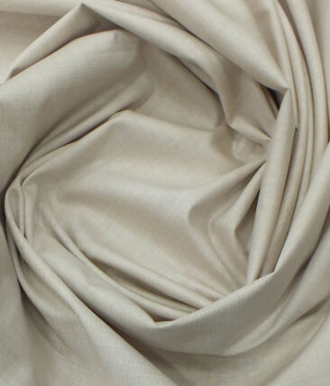 BVM Light Beige 100% Premium Cotton Fil-a-Fil Shirt Fabric (1.60 M)