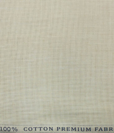 BVM Light Beige 100% Premium Cotton Fil-a-Fil Shirt Fabric (1.60 M)