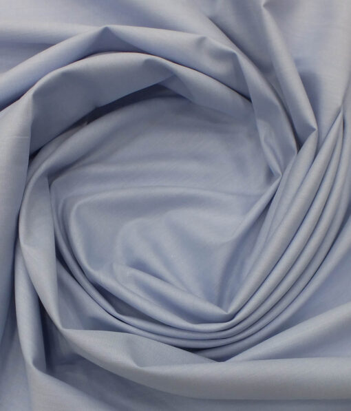 BVM Sky Blue 100% Premium Cotton Fil-a-Fil Shirt Fabric (1.60 M)