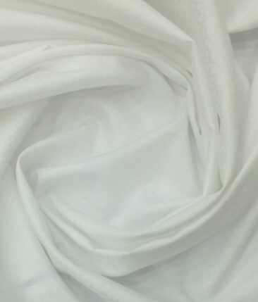 BVM White 100% Premium Cotton Floral Jacquard Structure Shirt Fabric (1.60 M)