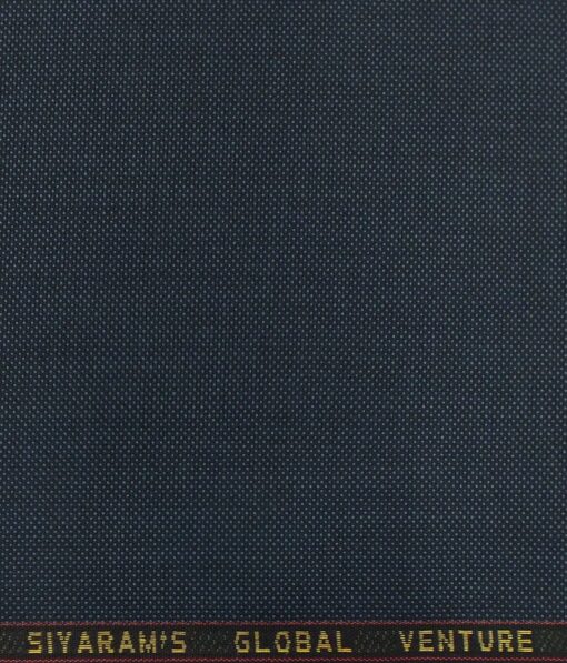 Cadini Italy by Siyaram's Dark Navy Blue Structured Terry Rayon Trouser or 3 Piece Suit Fabric (Unstitched - 1.25 Mtr)