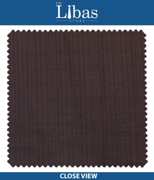 Cadini Italy by Siyaram's Dark Plum Purple Self Design Terry Rayon Trouser or 3 Piece Suit Fabric (Unstitched - 1.25 Mtr)