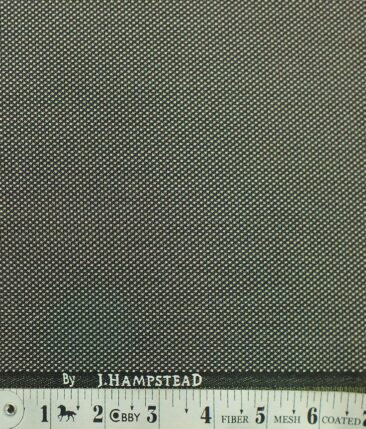 J.Hampstead by Siyaram's Black & Beige Structured Poly Viscose Trouser or 3 Piece Suit Fabric (Unstitched - 1.25 Mtr)
