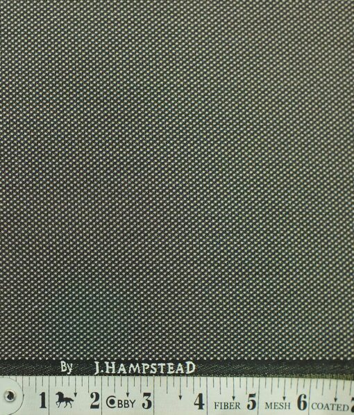 J.Hampstead by Siyaram's Black & Beige Structured Poly Viscose Trouser or 3 Piece Suit Fabric (Unstitched - 1.25 Mtr)