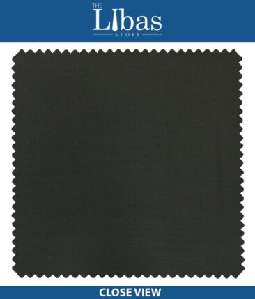 J.Hampstead by Siyaram's Black Dotted Self Structured Poly Viscose Trouser or 3 Piece Suit Fabric (Unstitched - 1.25 Mtr)