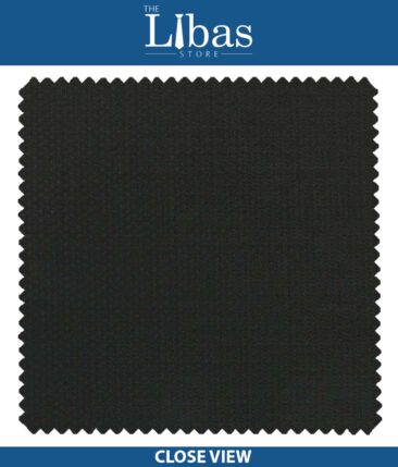 J.Hampstead by Siyaram's Black Structured Poly Viscose Trouser or 3 Piece Suit Fabric (Unstitched - 1.25 Mtr)