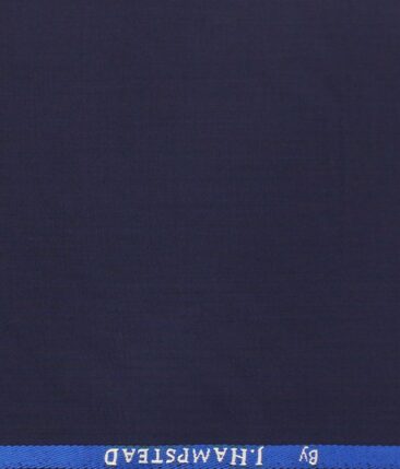 J.Hampstead by Siyaram's Dark Royal Blue Self Design Poly Viscose Trouser or 3 Piece Suit Fabric (Unstitched - 1.25 Mtr)