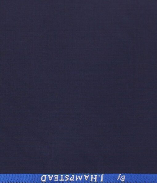 J.Hampstead by Siyaram's Dark Royal Blue Self Design Poly Viscose Trouser or 3 Piece Suit Fabric (Unstitched - 1.25 Mtr)