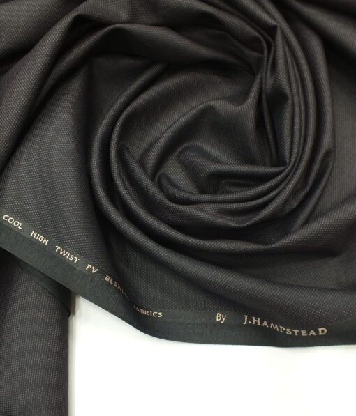 J.Hampstead by Siyaram's Dark Wine Self Structured Poly Viscose Trouser or 3 Piece Suit Fabric (Unstitched - 1.25 Mtr)