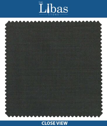 J.Hampstead by Siyaram's Greyish Black Self Dotted Structured Poly Viscose Trouser or 3 Piece Suit Fabric (Unstitched - 1.25 Mtr)