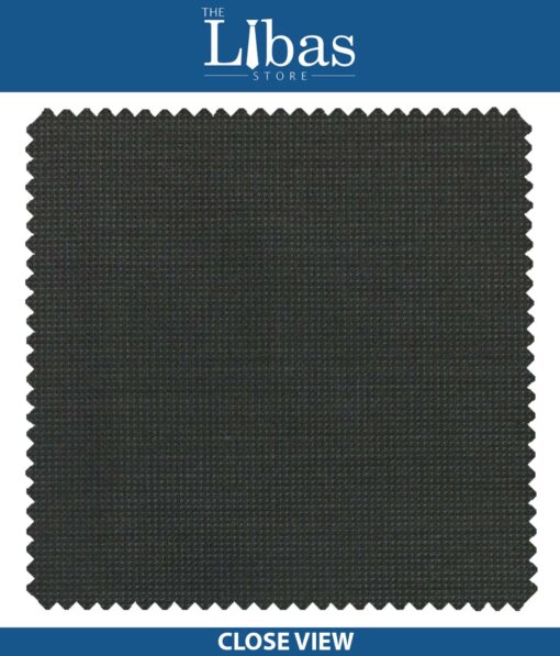 J.Hampstead by Siyaram's Greyish Black Self Dotted Structured Poly Viscose Trouser or 3 Piece Suit Fabric (Unstitched - 1.25 Mtr)