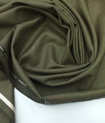 J.Hampstead by Siyaram's Peanut Brown Structured Poly Viscose Trouser or 3 Piece Suit Fabric (Unstitched - 1.25 Mtr)