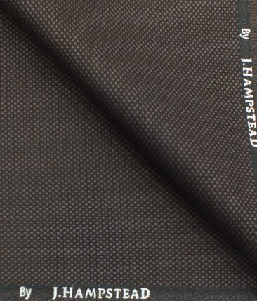 J.Hampstead by Siyaram's Pecan Structured Poly Viscose Trouser or 3 Piece Suit Fabric (Unstitched - 1.25 Mtr)