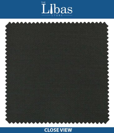 J.Hampstead by Siyaram's Black Self Structured Poly Viscose Trouser or 3 Piece Suit Fabric (Unstitched - 1.25 Mtr)