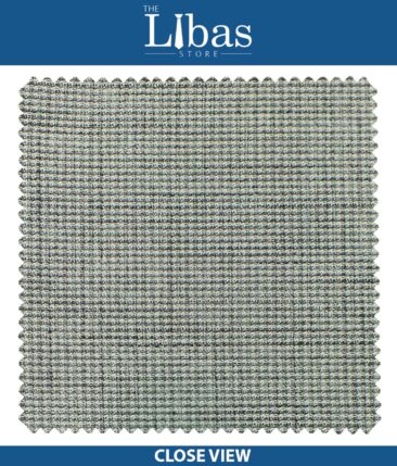 J.Hampstead by Siyaram's Light Silver Grey Jute Weave Structured Poly Viscose Trouser or 3 Piece Suit Fabric (Unstitched - 1.25 Mtr)