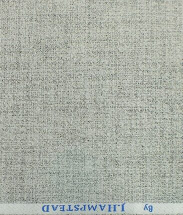 J.Hampstead by Siyaram's Very Light Grey Jute Weave Structured Poly Viscose Trouser or 3 Piece Suit Fabric (Unstitched - 1.25 Mtr)