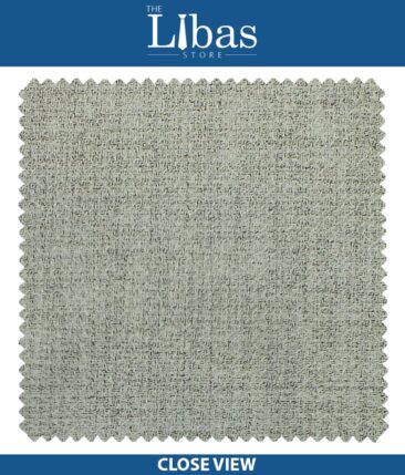 J.Hampstead by Siyaram's Very Light Grey Jute Weave Structured Poly Viscose Trouser or 3 Piece Suit Fabric (Unstitched - 1.25 Mtr)