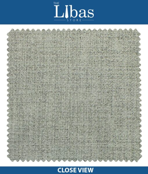 J.Hampstead by Siyaram's Very Light Grey Jute Weave Structured Poly Viscose Trouser or 3 Piece Suit Fabric (Unstitched - 1.25 Mtr)