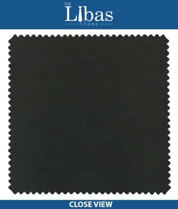 J.Hampstead by Siyaram's Jet Black Self Terry Rayon Trouser or 3 Piece Suit Fabric (Unstitched - 1.25 Mtr)