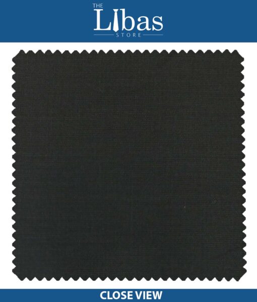 J.Hampstead by Siyaram's Jet Black Self Terry Rayon Trouser or 3 Piece Suit Fabric (Unstitched - 1.25 Mtr)