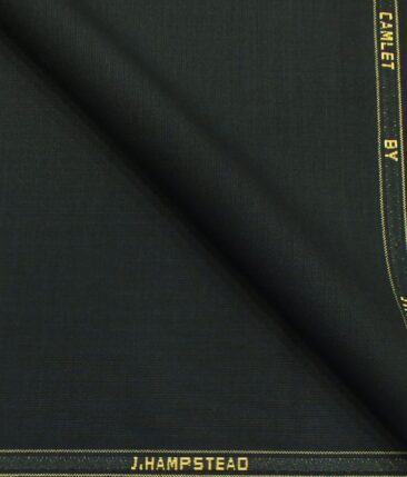 J.Hampstead by Siyaram's Jet Black Self Terry Rayon Trouser or 3 Piece Suit Fabric (Unstitched - 1.25 Mtr)