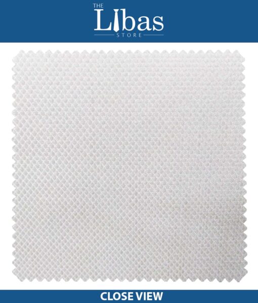 Monza White 100% Giza Cotton Oxford Weave Shirt Fabric (1.60 M) - Image 2