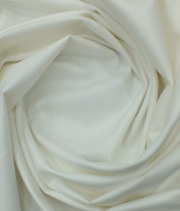 Monza White 100% Giza Cotton Royal Oxford Weave Shirt Fabric (1.60 M)
