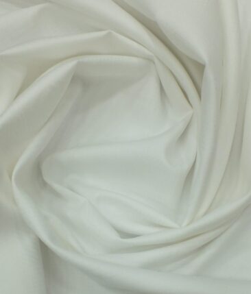 Nemesis White 100% Giza Cotton Self Design Shirt Fabric (1.60 M)