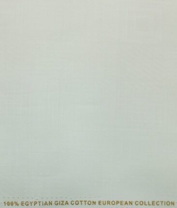 Nemesis White 100% Giza Cotton Self Design Shirt Fabric (1.60 M)