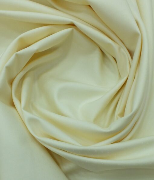 Raymond Light Lemon Yellow 100% Cotton Modal Self Dotted Structured Shirt Fabric (1.70 M)