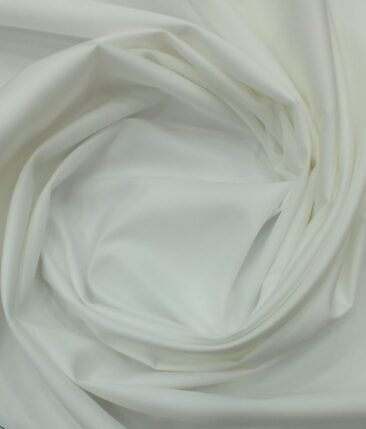 Raymond Pure White 100% Cotton Modal Solid Shirt Fabric (1.70 M)