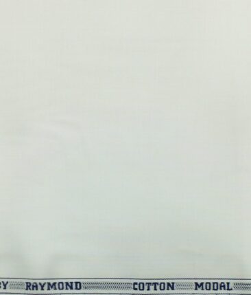 Raymond Pure White 100% Cotton Modal Solid Shirt Fabric (1.70 M)