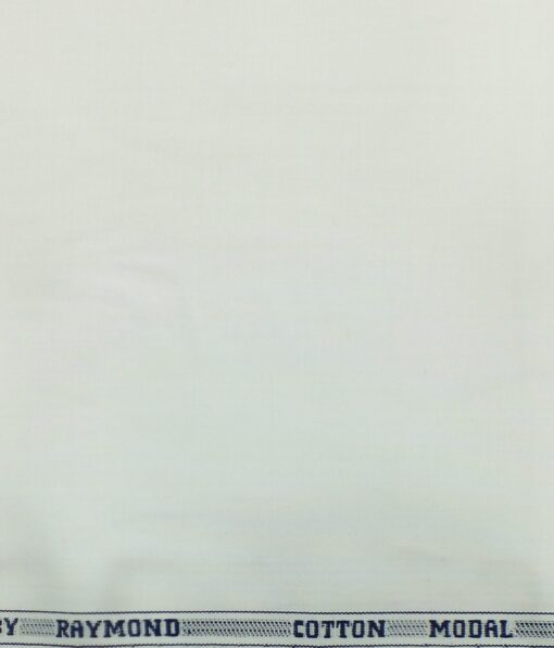 Raymond Pure White 100% Cotton Modal Solid Shirt Fabric (1.70 M)