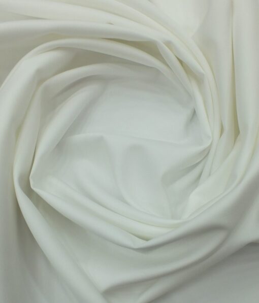 Raymond Pure White 100% PIMA Cotton Solid Shirt Fabric (1.70 M)