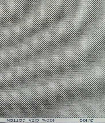 Raymond White & Black Structured 100% Giza Cotton 2 Ply Shirt Fabric (1.70 M)