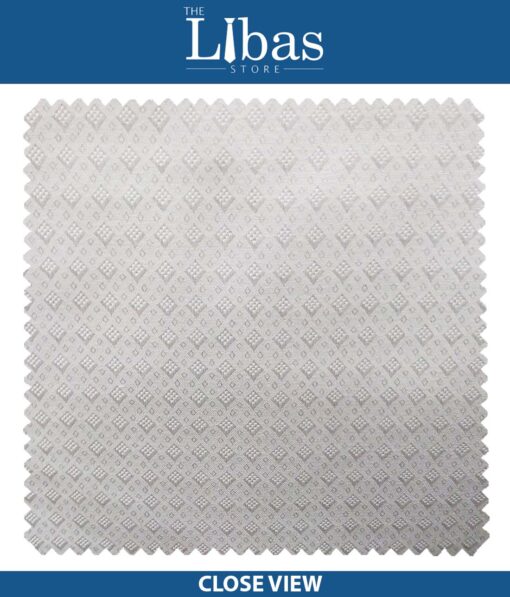 Raymond Pure White 100% Pima Cotton Jacquard Structured Shirt Fabric (1.70 M) - Image 2