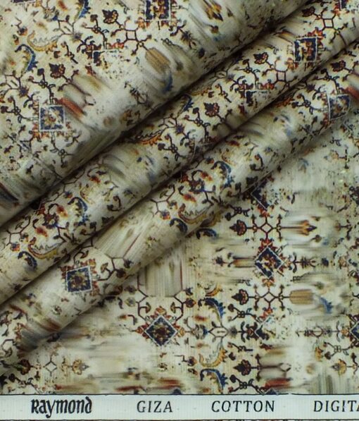 Raymond Multicolor 100% Giza Cotton Digital Print Shirt Fabric (1.70 M)