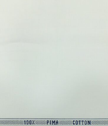 Raymond Pure White Superfine 100% Pima Cotton Solid Shirt Fabric (1.70 M)