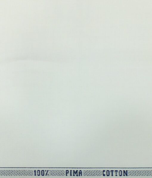 Raymond Pure White Superfine 100% Pima Cotton Solid Shirt Fabric (1.70 M)