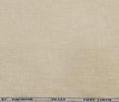 Raymond Light Tan Beige 100% Pure Linen 70 LEA Self Shirt Fabric (1.70 M) - Image 4