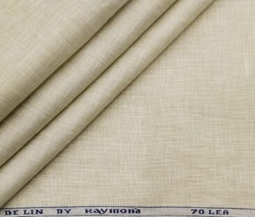 Raymond Light Tan Beige 100% Pure Linen 70 LEA Self Shirt Fabric (1.70 M)