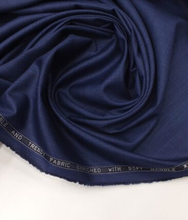 Raymond Dark Royal Blue Self Design Poly Viscose Trouser or 3 Piece Suit Fabric (Unstitched - 1.25 Mtr)