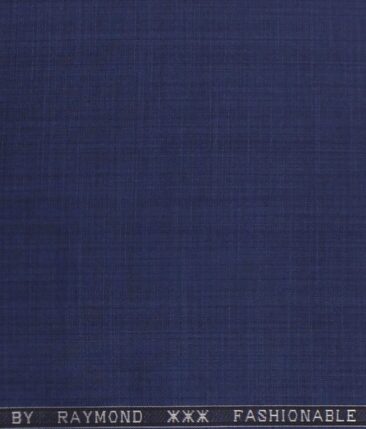 Raymond Dark Royal Blue Self Design Poly Viscose Trouser or 3 Piece Suit Fabric (Unstitched - 1.25 Mtr)