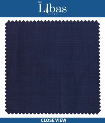 Raymond Dark Royal Blue Self Design Poly Viscose Trouser or 3 Piece Suit Fabric (Unstitched - 1.25 Mtr)
