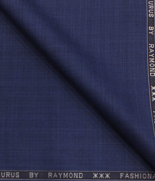 Raymond Dark Royal Blue Self Design Poly Viscose Trouser or 3 Piece Suit Fabric (Unstitched - 1.25 Mtr)
